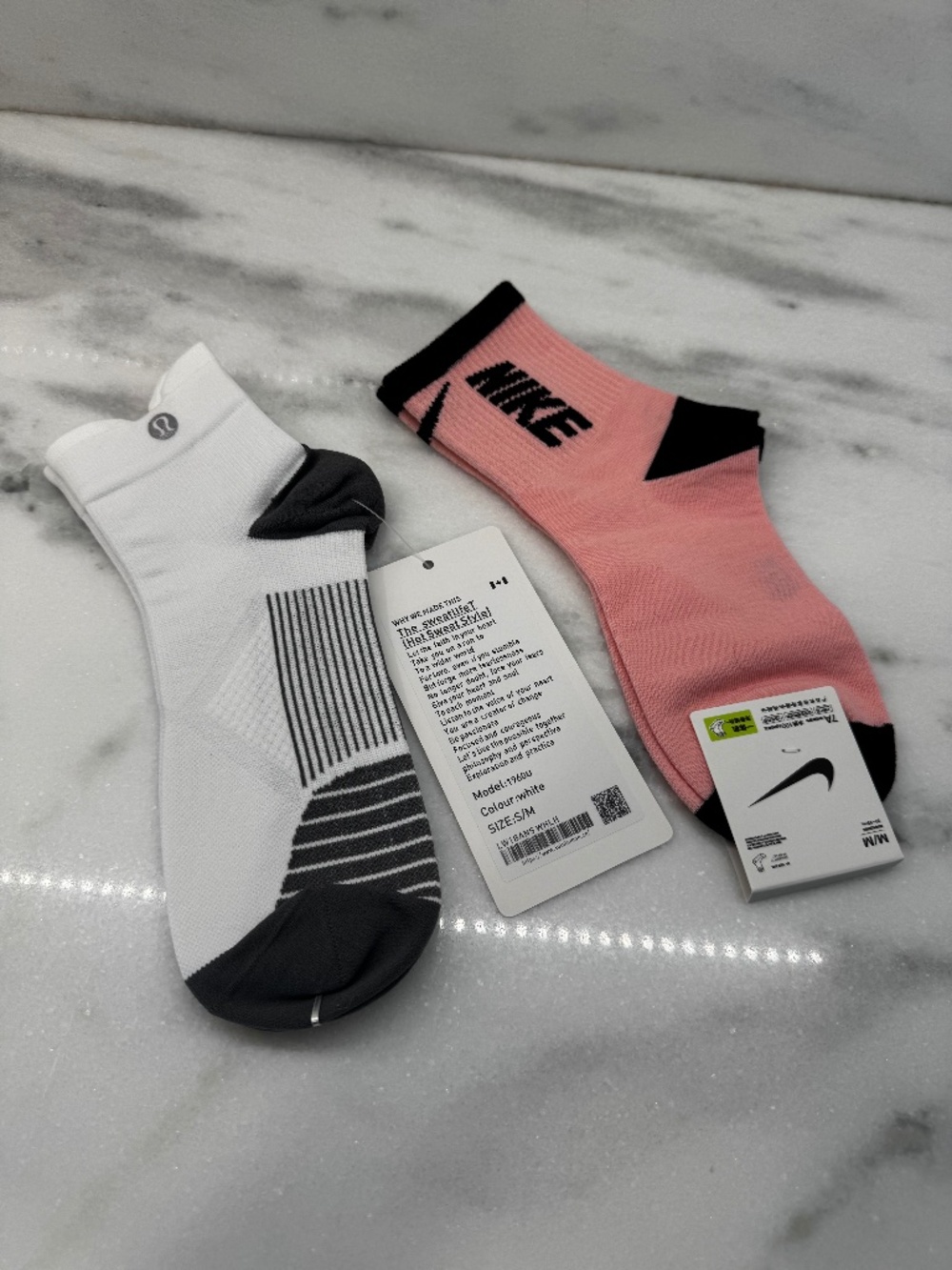 Lululemon and Nike Socks. 2 pair